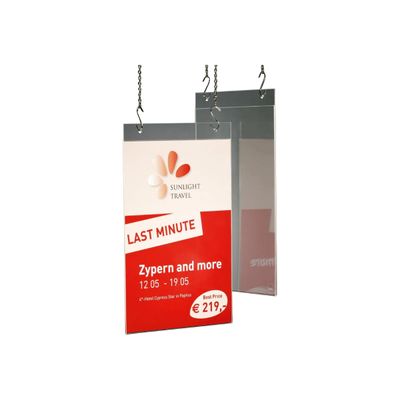 4004360982651-Sigel - Porte-affiche A4 à suspendre - montable au mur - 2 trous-Avant-1