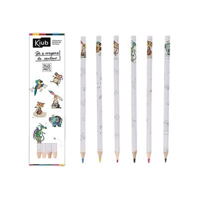 3700572764344-Kiub Bug Art Kook - Set de 6 crayons de couleur-Avant-0