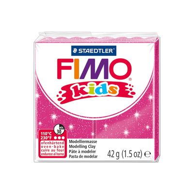 4007817804957-Pâte Fimo Kids - Rose Pailleté - 42G-Angle droit-1