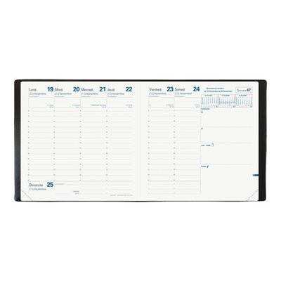 3371010290925-Agenda Equology - 1 semaine sur 2 pages - 16 x 16 cm - noir - Quo Vadis-Avant-1