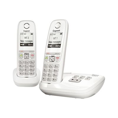 4250366852973-Gigaset AS470 Duo - téléphone sans fil avec répondeur + combiné supplémentaire - blanc-Angle droit-0