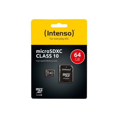 4034303017973-Intenso - carte mémoire 64 Go - Class 10 - micro SDXC-Avant-3