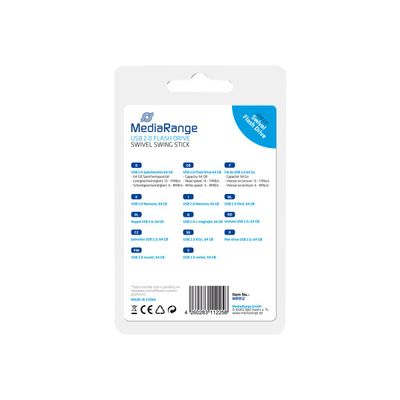 4260283112258-MediaRange USB Flash-Drive - clé USB 64 Go - USB 2.0-Arrière-2