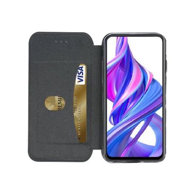 3700539519185-iBroz folio en cuir - porte folio en cuir pour Honor 9X - noir-Avant-1