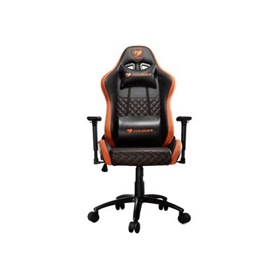 4715302442972-Fauteuil gamer Armor Pro - accoudoirs réglables - noir et orange-Avant-1