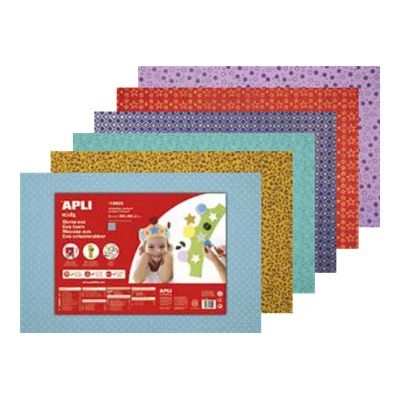 8410782134169-APLI kids - Mousse thermoformable - 40x60 cm - Bleu pois-Avant-0