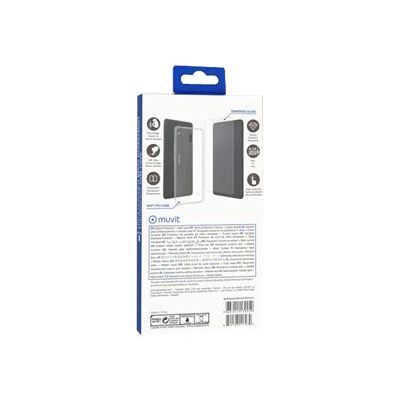 3663111139259-Muvit - kit coque souple + protection verre trempé pour NOKIA 1+ - transparent-Angle gauche-1