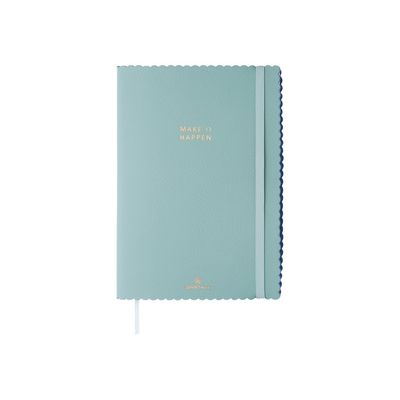 3108725884404-Oberthur Marquise - Carnet de notes souple A5 - 192 pages - ligné - bleu-Avant-0