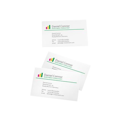 4004360995064-Sigel - Papier pour 100 cartes de visite 85 x 55 mm - 250 g/m² - 10 feuilles-Avant-0