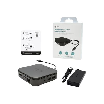 8595611706165-i-Tec USB-C - station d'accueil - USB-C / Thunderbolt 3 - HDMI, DP - GigE-Avant-4