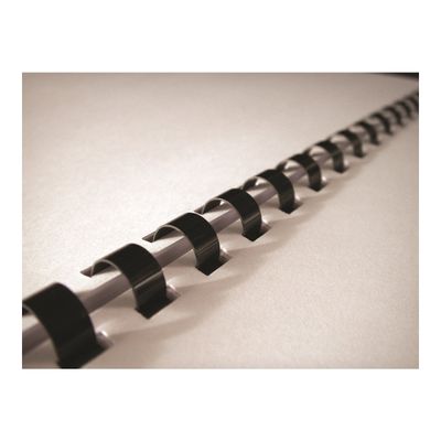 077511534614-Fellowes - 100 anneaux de reliure en plastique - 10 mm - jusqu'à 55 feuilles - noir-Gros plan-3