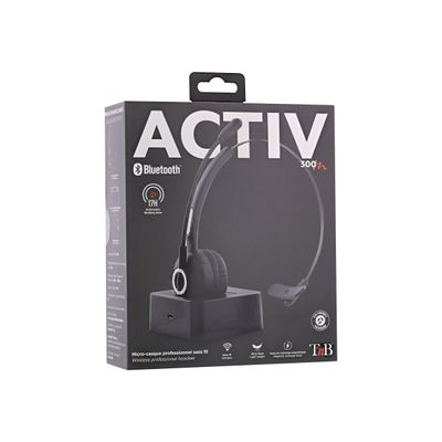 3303170104620-T'nB ACTIV 300M - casque sans fil avec micro - mono oreillette - avec base de recharge - no-Angle gauche-5