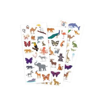 3108726098169-Oberthur - Gommettes animaux réalistes-Avant-0