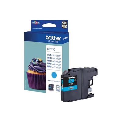 5014047563072-Brother LC123 - cyan - cartouche d'encre originale-Angle gauche-1