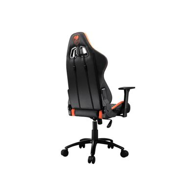 4715302442972-Fauteuil gamer Armor Pro - accoudoirs réglables - noir et orange-Arrière-3