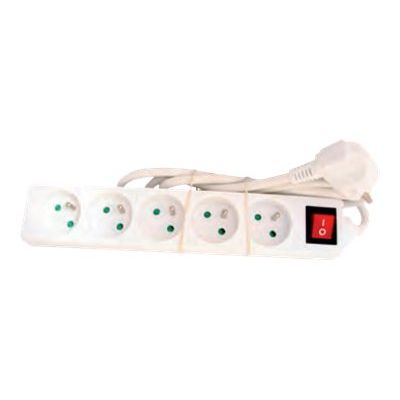 3700092211052-Safetool - Bloc multiprises - sans interrupteur - 5 prises + cable 1,5 m-Avant-0