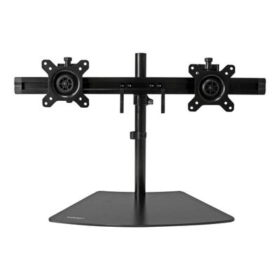 0065030864022-StarTech.com - Pied avec support de fixation pour 2 écrans jusqu'à 24" - noir-Avant-0