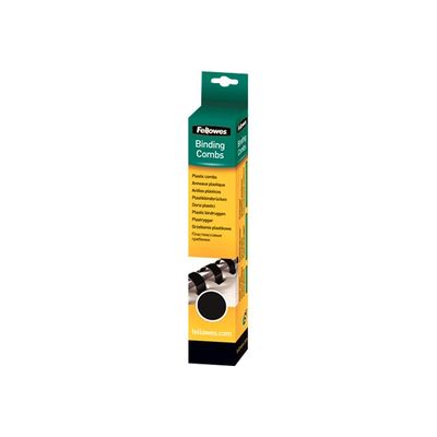 077511533235-Fellowes - 25 anneaux de reliure en plastique - 16 mm - jusqu'à 120 feuilles - noir-Angle droit-0