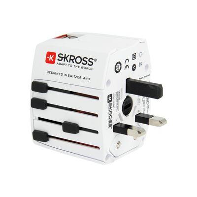 7640166320616-SKROSS MUV USB - Adaptateur de voyage universel + 2 ports USB - pour Euro, Australie/Chine, Ro-Angle droit-3