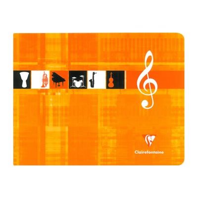 3329680375404-Clairefontaine - Cahier de musique 17 x 22 cm - format à l'italienne - 48 pages-Avant-0
