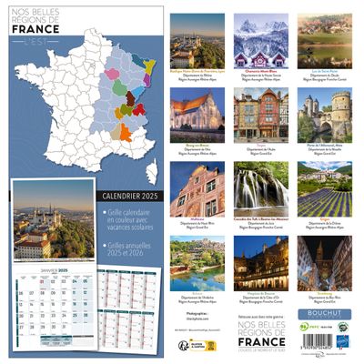3592930018851-Calendrier illustré BOUCHUT 30 x 30 cm BELLES REGIONS DE FRANCE EST 70 %--2