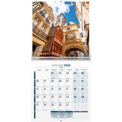 3592930018875-Calendrier illustré BOUCHUT 30 x 30 cm BELLES REGIONS DE FRANCE NORD 70 %--1