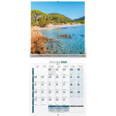 3592930018844-Calendrier illustré BOUCHUT 30 x 30 cm BELLES REGIONS DE FRANCE SUD 70 %--1