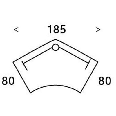 0400794086356-Bureau symétrique 120° IDRA - L180 cm - Pieds aluminium - plateau imitation Merisier--3