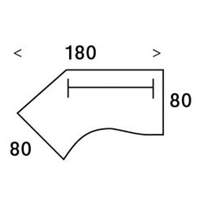 3253310149892-Bureau 135° IDRA - retour d'angle à gauche - L180 cm - Pieds anthracite - Plateau imitation Hêtre--3