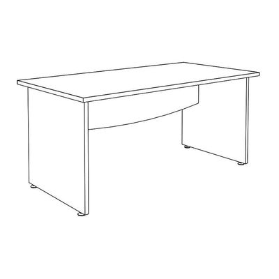 3253310174863-Bureau droit DUAL - L120 - Pieds blanc - plateau blanc--5