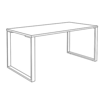 0404000122647-Bureau droit LOFTER - L120 cm - Plateau imitation chêne clair - pied Carbone--4