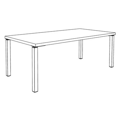 3253310147591-Bureau EXPRIM Manager - L200 x P100 x H72,5 cm - Plateau imitation chêne clair - Pieds carbone --4