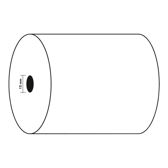 Lot 10x Bobines EXACOMPTA papier 76x80x12mm 55mm - 1 pli offset extra-blanc 60g