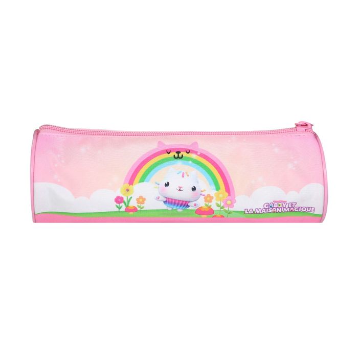 Trousse Scolaire Ronde My Little Pony - Rose, 1 Compartiment Zippé - 22x7x7 Cm - En Polyester