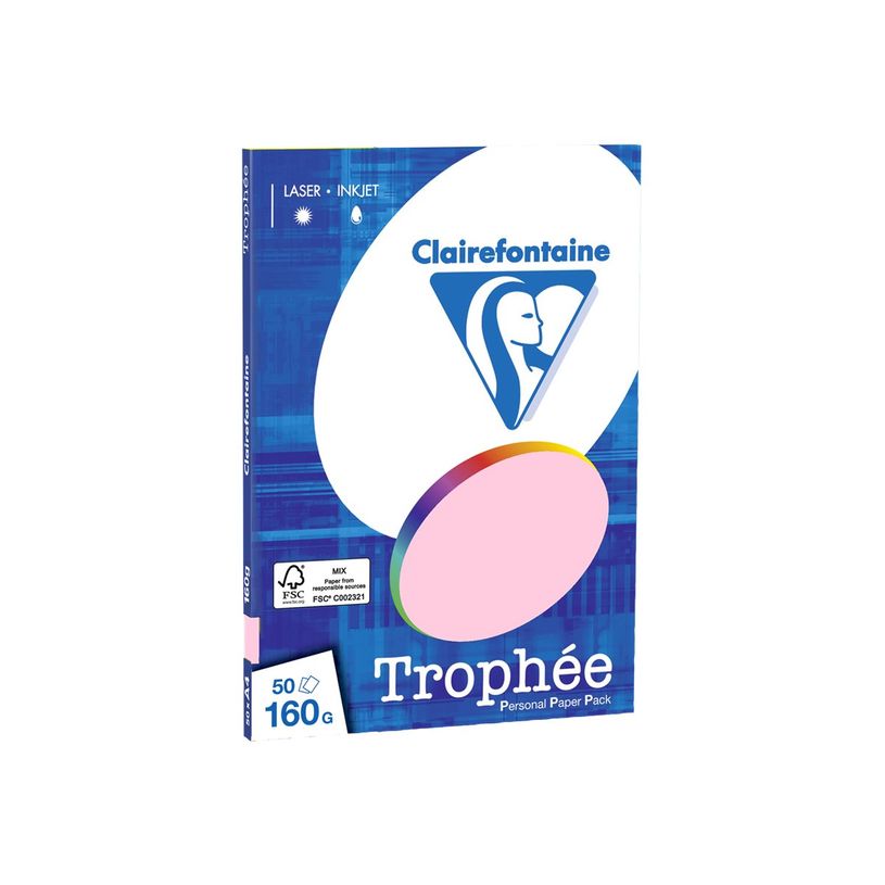 0400000041537-Clairefontaine Trophée - Papier couleur - A4 (210 x 297 mm) - 160 g/m² - Ramette de 50 feuill-P_4153_1-0