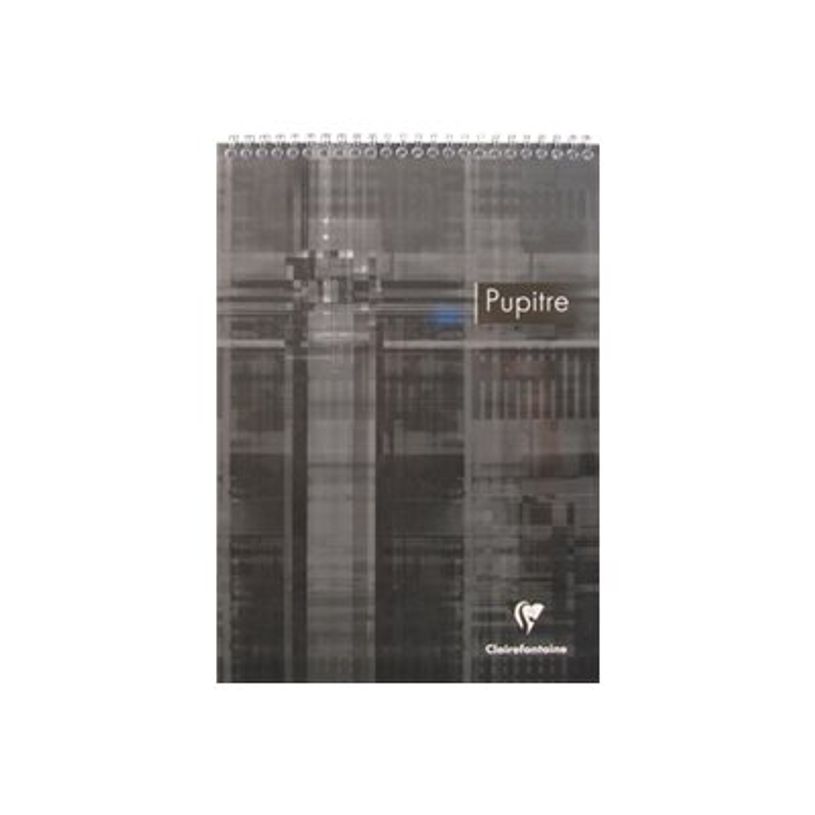 3329680815108-Clairefontaine - Bloc notes Pupitre - A4 - 160 pages - grands carreaux - à spirales - blanc-P_10251_1-0