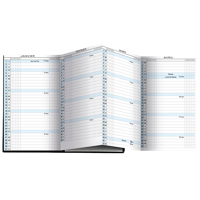 3660942001755-Agenda planning accordéon mensuel Winner Exaplan 16 - 9 x 16 cm - disponible dans différente-P_16262_5-3