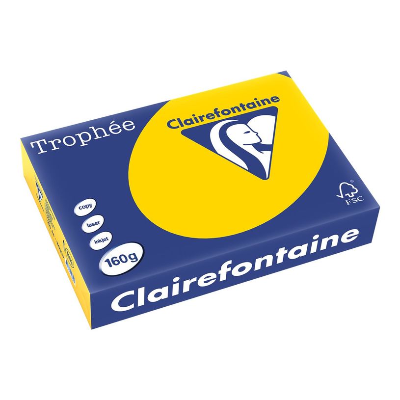 3329680110302-Clairefontaine Trophée - Papier couleur - A4 (210 x 297 mm) - 160 g/m² - Ramette de 250 feui-P_21103_1-0
