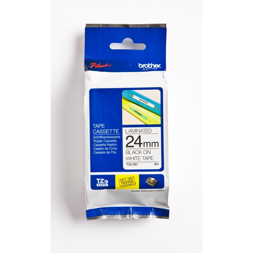 4977766685412-Brother TZe251 - Ruban d'étiquettes auto-adhésives - 1 rouleau (24 mm x 8 m) - fond blanc é-P_22251_4-0