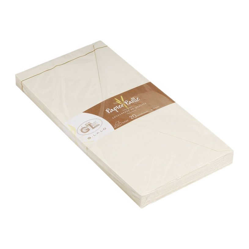 3140290226166-G.LALO Paille - 20 Enveloppes - 110 x 220 mm - Paille naturelle-P_22616_1-0