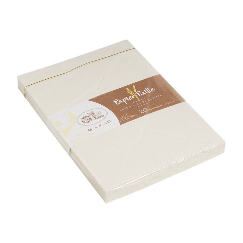 3140290236165-G.LALO Paille - 20 Enveloppes - 114 x 162 mm - Paille naturelle-P_23616_1-0