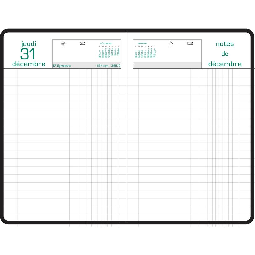3660942007757-Agenda Couronne Euro et cents - 1 jour par page - 11 x 17 cm - disponible dans différentes co-P_38472_5-3