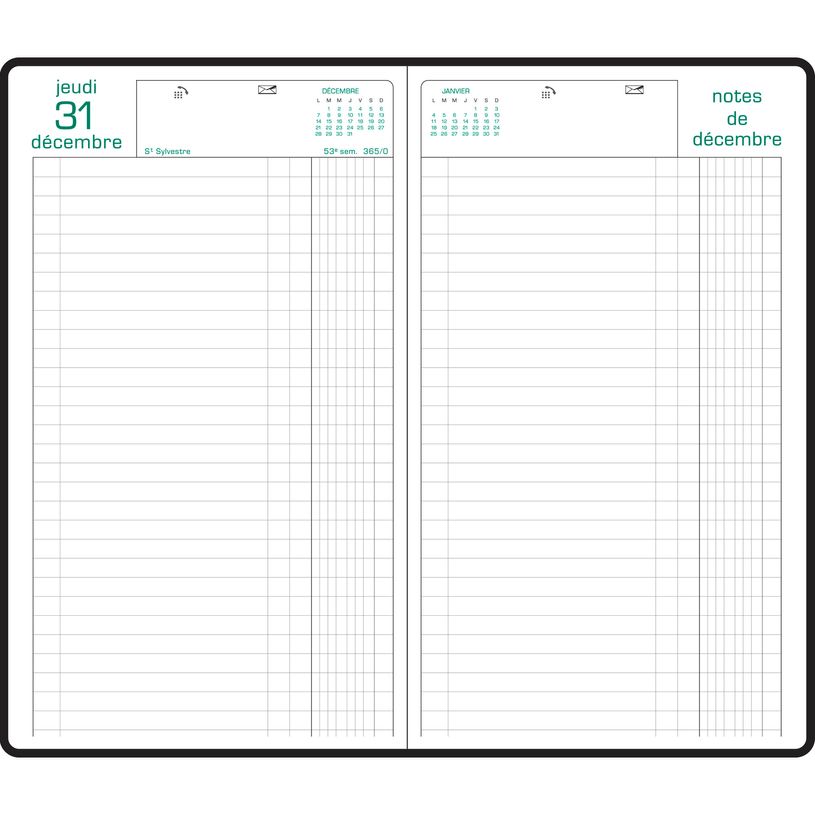 3660942007719-Agenda Comptoir Euro et cents - 1 jour par page - 15 x 27 cm - noir - Exacompta-P_38671_3-1