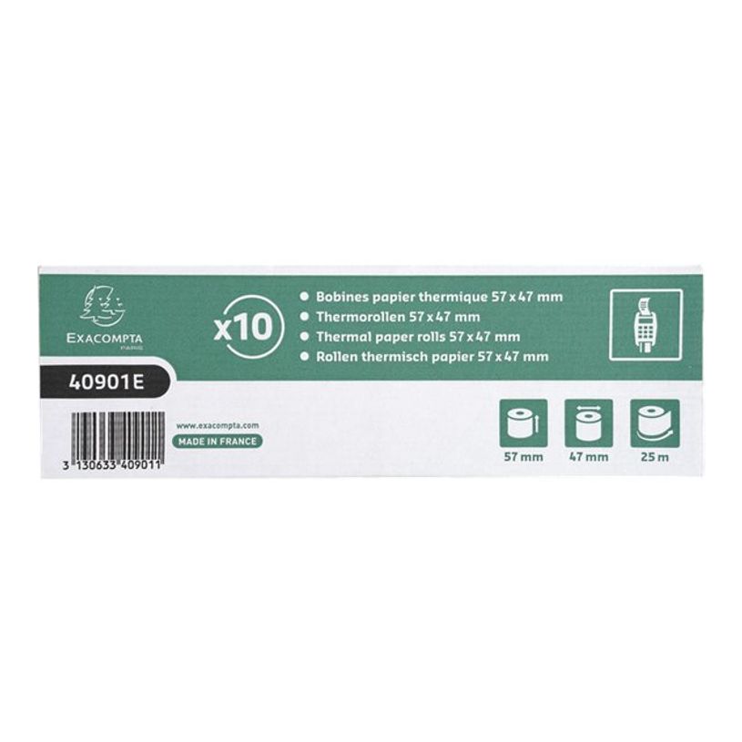 3130633409011-Exacompta - 10 Bobines papier thermique - Rouleau de 57 x 47 x 12 mm - 25 m-P_40901_2-8