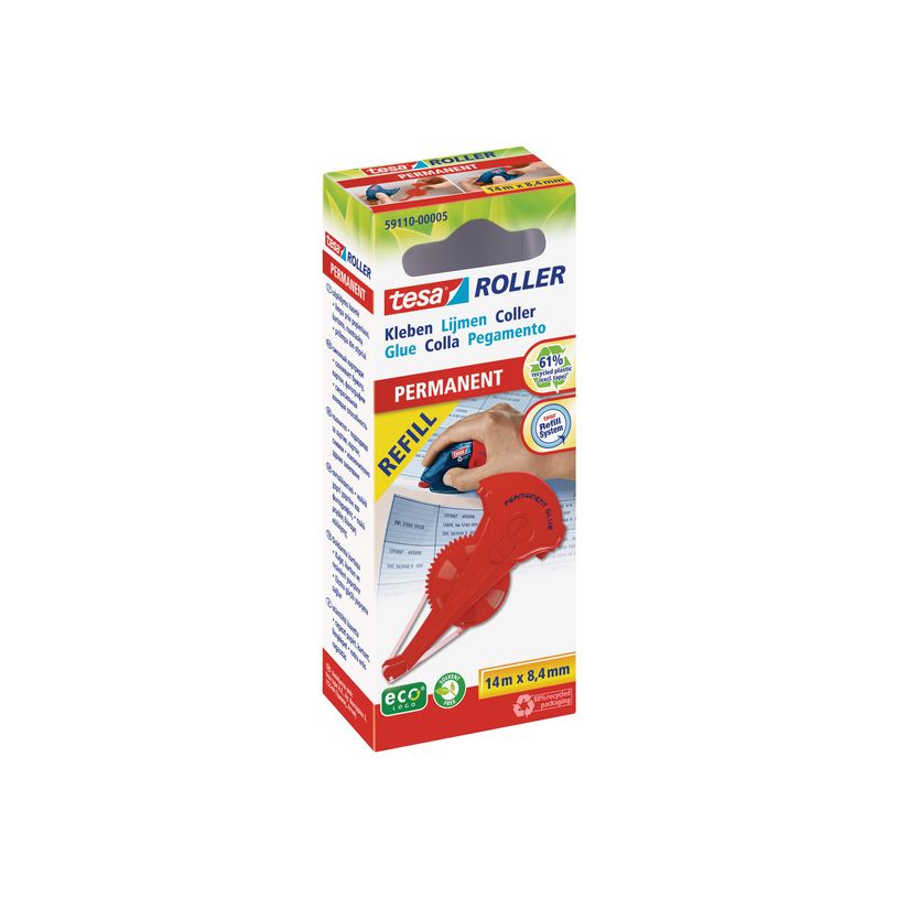 4042448110770-Tesa ecoLogo - Recharge pour rouleau de colle - 8.4 mm x 14 m - rouge - permanent-P_59110_1-0