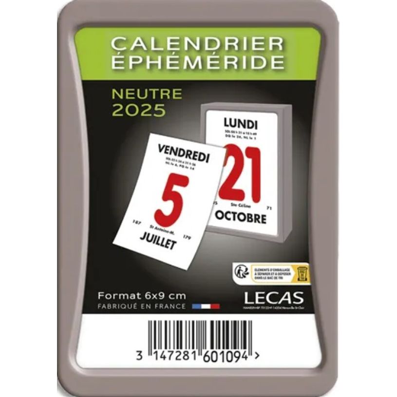 3147281601094-Lecas Neutre - Bloc éphéméride - 6 x 9 cm-P_60109_1-0