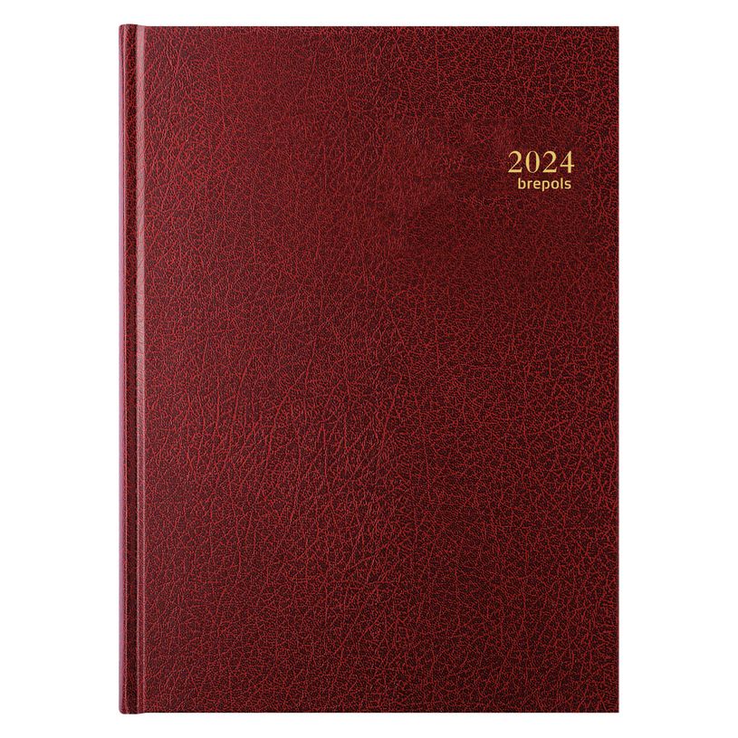 5412303100328-Agenda Santex Bremax - 1 jour sur 2 pages - 21 x 29 cm - bordeaux - Brepols-P_70020_1-0