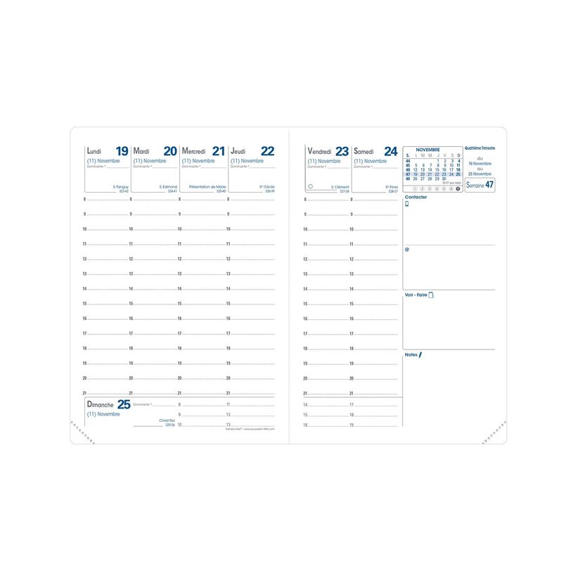 3371010182053-Agenda de poche Impala Randonnée - 1 semaine sur 2 pages - 9 x 12,5 cm - disponible dans différentes cou--4