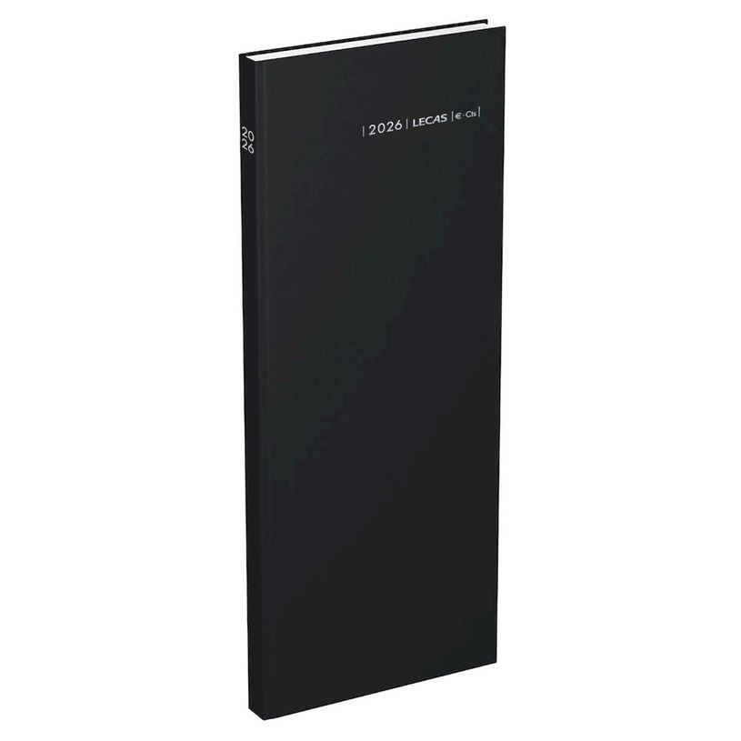 3147281102010-Lecas Comptoir Long Travers - Agenda 1 jour par page - 14 x 35 cm - noir--0