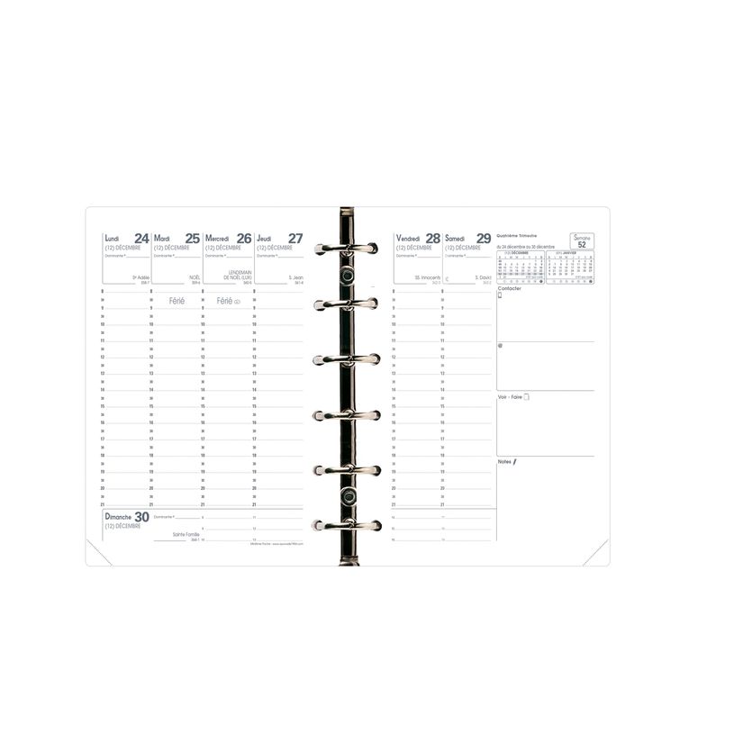 3371010118847-Recharge pour organiseur Minitimer - 1 semaine sur 2 pages - 9 x 12,5 cm - Quo Vadis-P_116004_2-0